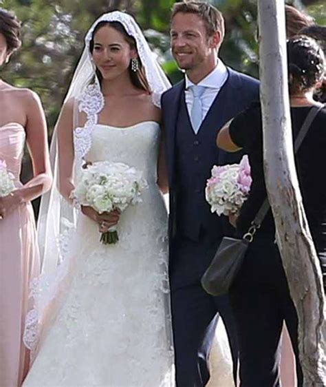 #Jenson-Button-Jessica-Michibata-Wedding (With images) | Celebrity weddings, Wedding dresses ...