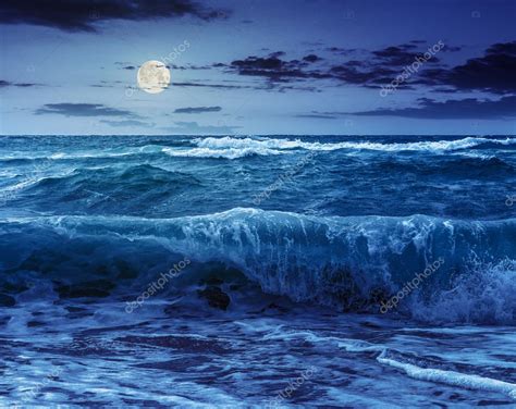 Beach Night Waves