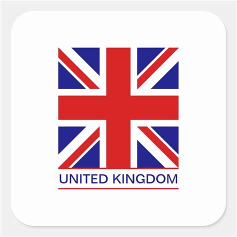 United Kingdom - Union Jack Flag Square Sticker | Zazzle