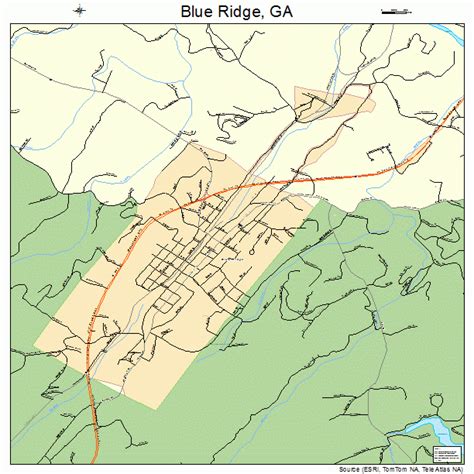 Blue Ridge Georgia Street Map 1308928