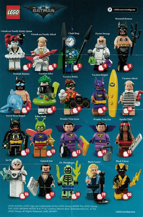 The Lego Batman Movie Series 2 Minifigures Complete Identification Gui | RYAN'S VINTAGE GI JOE ...