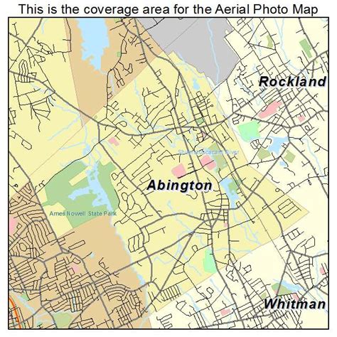 Aerial Photography Map of Abington, MA Massachusetts