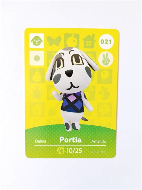 Animal Crossing Amiibo Card Portia #21 | Mercari Animal Crossing Amiibo Cards, Animal Crossing ...