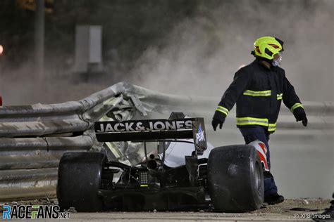 Romain Grosjean crash, Bahrain International Circuit, 2020 · RaceFans