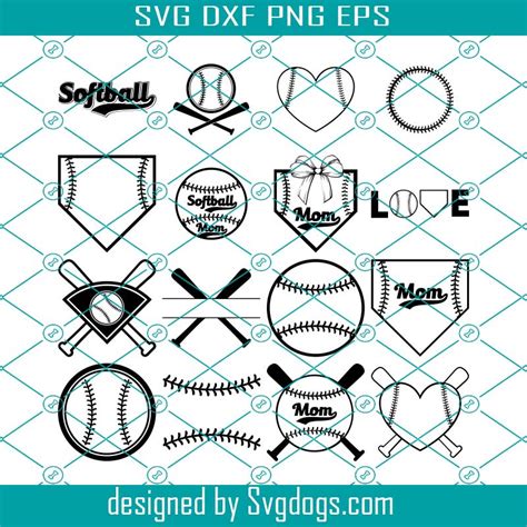 Softball Monogram Frames Svg, Softball Svg Bundle, Sport Svg - SVGDOGS.COM