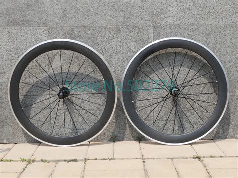 60mm Clincher Wheelset Alloy side 3k UD Carbon Matt Glossy Road Bike ...