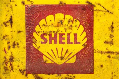 Emblema Del Vintage De Shell Oil Company Foto de archivo editorial ...