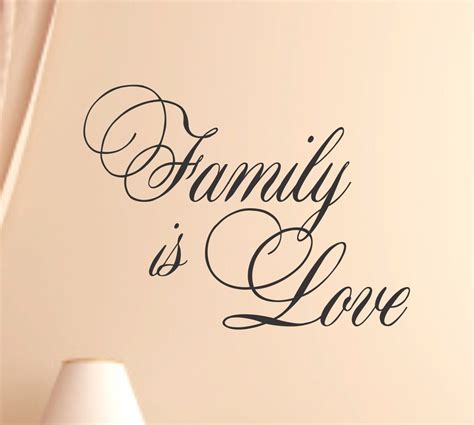 Family is Love Wall Decal Wall Vinyl Decal Custom Wall - Etsy