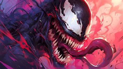 Marvel Scary Venom Pink Desktop Wallpaper - Marvel Wallpaper 4k