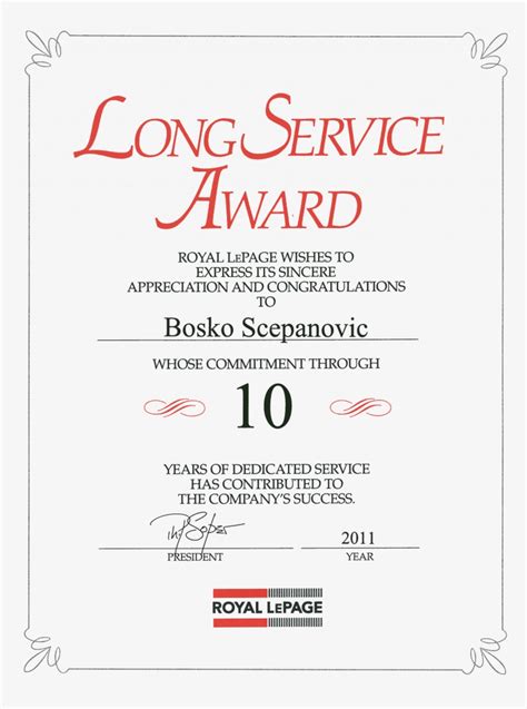 Long Service Award Certificate Template Free Forte - Long Service Award Certificate Template ...