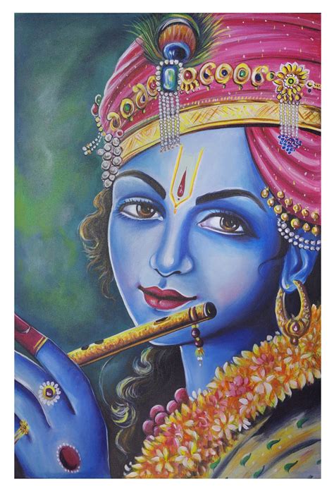 Painting of Lord Krishna Krishna Painting Radha Krishna | Etsy India | Krishna painting, Modern ...