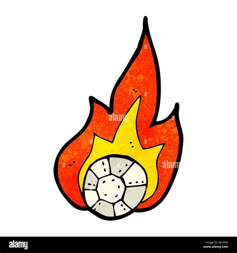 Illustration drawing soccer ball fire hi-res stock photography and images - Alamy