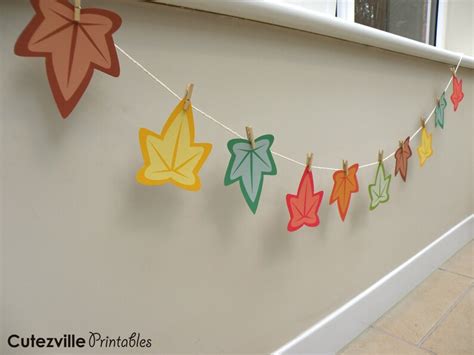 PDF Printable Autumn / Fall Leaves Garland Great for Halloween ...