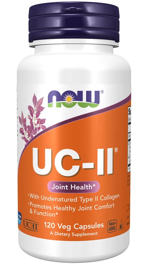 NOW Supplements, UC-II Type II Collagen with Undenatured Type II Collagen, 120 Veg Capsules ...