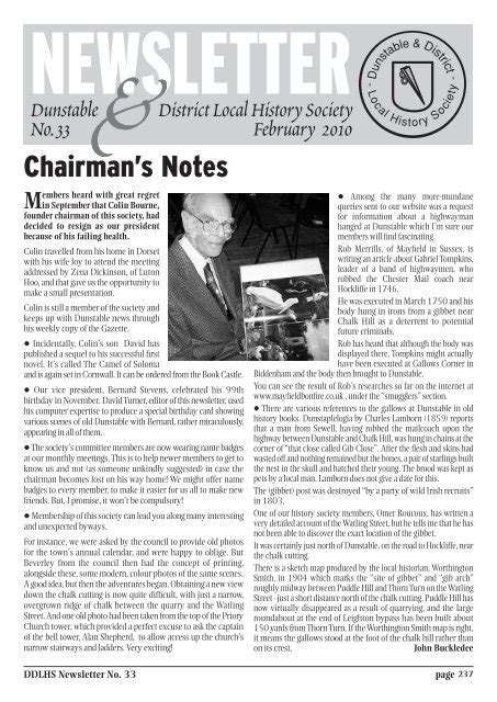 Newsletter 33 - Dunstable History Society