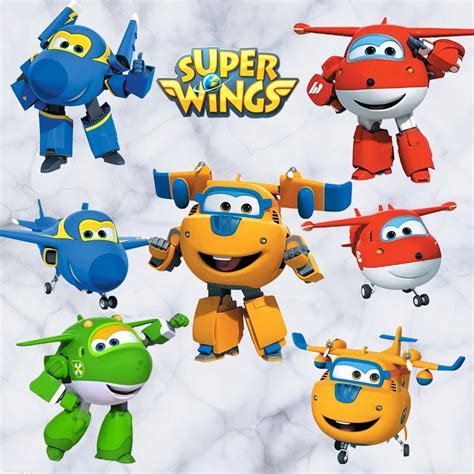 Cartoon Super Wings Deformation Airplane Robot Baby Home Decoration Anime Posters Wall Decal Art ...