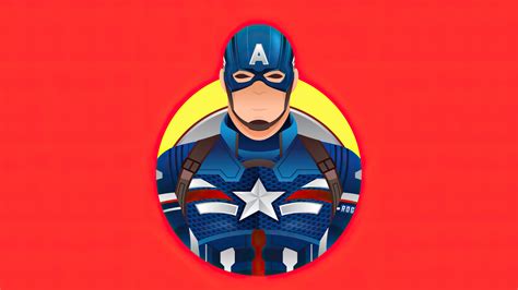 Captain America 4k Red Minimalist Wallpaper, HD Superheroes 4K Wallpapers, Images and Background ...