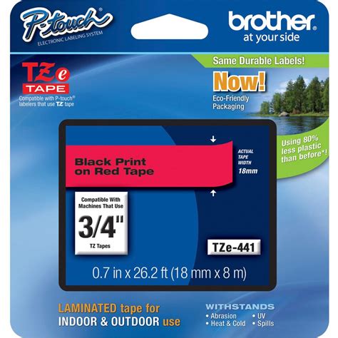 Brother P-Touch TZe Standard Adhesive Laminated Labeling Tape, 3/4"w ...