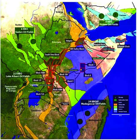 Oil blocks in East Africa -Some known reserves | Download Scientific Diagram