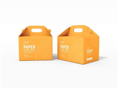 Paper Food Delivery Box Packaging Mockup – IMGPANDA – A Free Resources Website