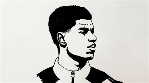 How to Draw Marcus Rashford - YouTube