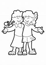 Kawaii Two Girls Together Bff Printable Color Pages sketch template