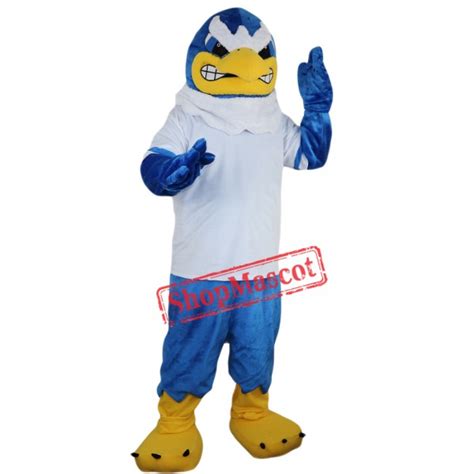 Blue Falcon Mascot Costume Eagle Hawk Custom Fancy Dress