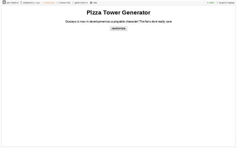Pizza Tower Generator