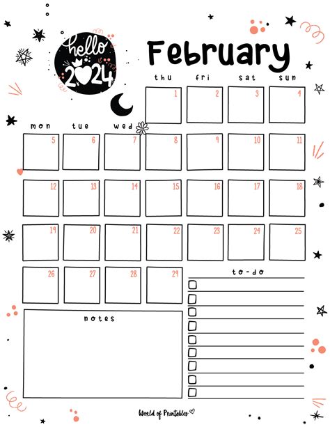 Free Printable February 2024 Planners - World of Printables