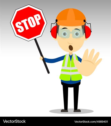 Safety worker Royalty Free Vector Image - VectorStock