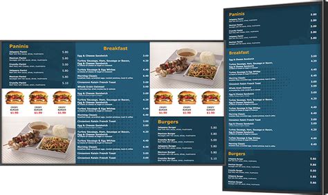 Digital Menu Design