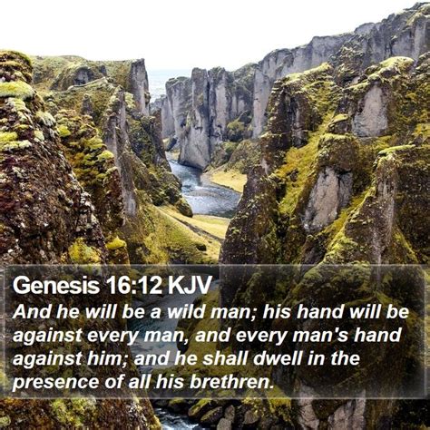 Genesis 16:12 KJV - And he will be a wild man; his hand will be