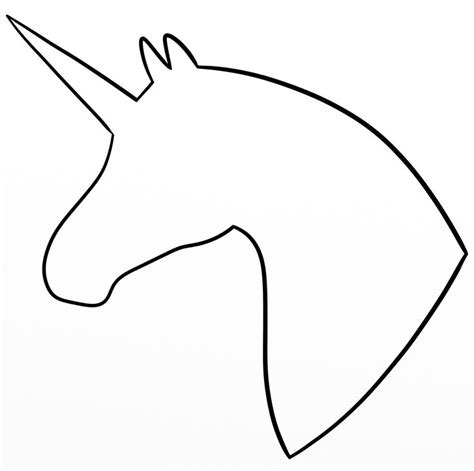 Unicorn Head Silhouette - Printable Patterns at PatternUniverse.com