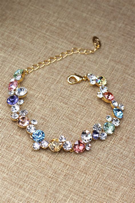 exquisite colorful swarovski crystal bracelet – Ocean Fashion