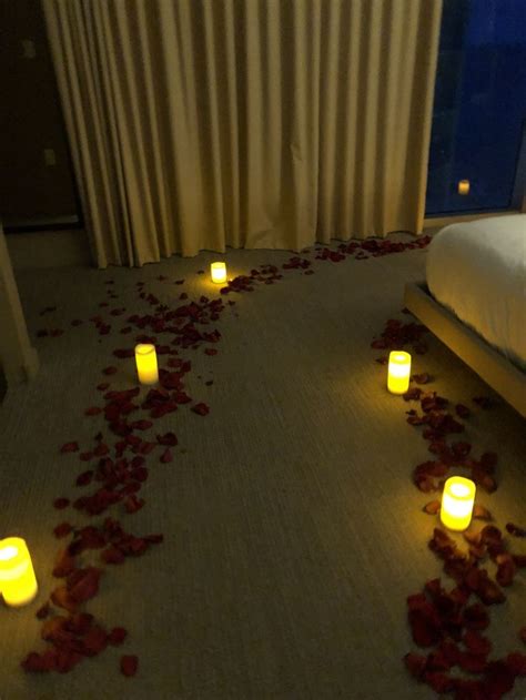 Rose Petals and Candles In Bedroom | Romantic bedroom decor, Hotel room ...