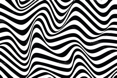 wavy line optical illusion | Custom-Designed Graphic Patterns ~ Creative Market