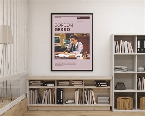 Gordon Gekko Poster Michael Douglas Wall Street Minimalistic ...