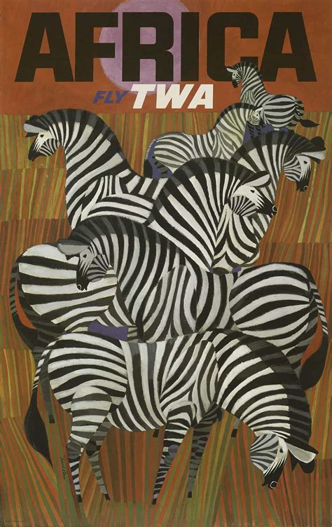 Africa Fly TWA Airline Poster