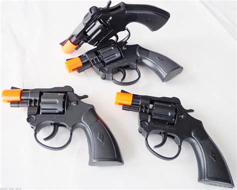 4x Military Police TOY Guns Snub-nosed Revolver Detective Cap Gun GREAT DEAL - Military & Adventure