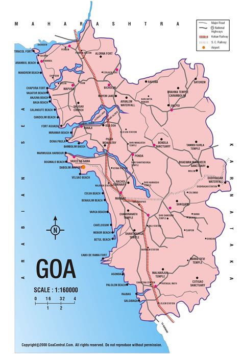 Map Of Goa India