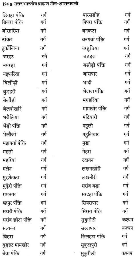 Brahmin Gotra List In Hindi - andre