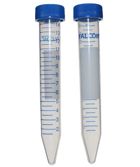 Falcon 352196 15mL Disposable Sterile Conical Centrifuge Tubes with Caps and Rack, High Clarity ...