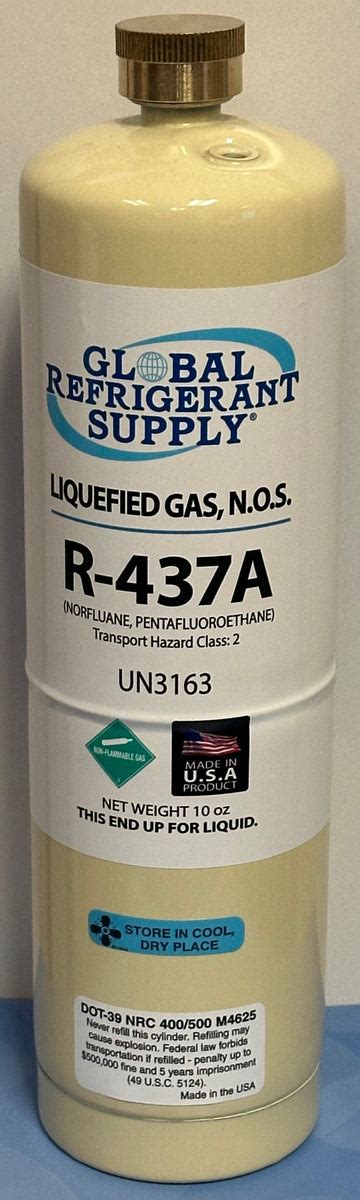 R437a, aka MO49 a R12 Refrigerant Replacement, 12 oz. with CGA600 Top ...