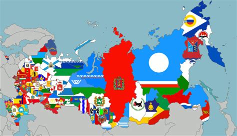 Map of Russia with flags of federal subjects : r/MapPorn