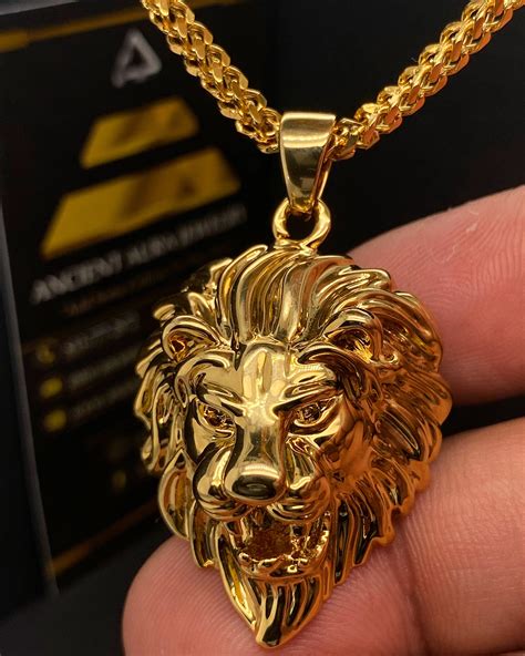 LION KING Chain | Gold pendants for men, Gold chain with pendant, Real ...