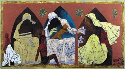 Exhibitions - Details - Saffronart :: M F Husain : Mother Teresa 1989