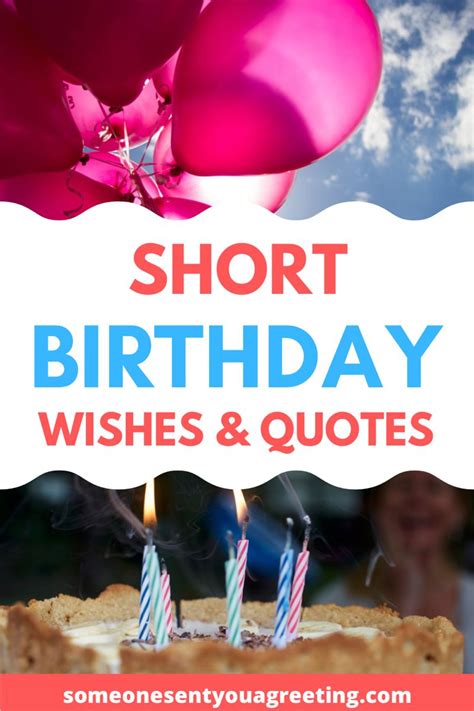 Short birthday wishes and messages with images – Artofit