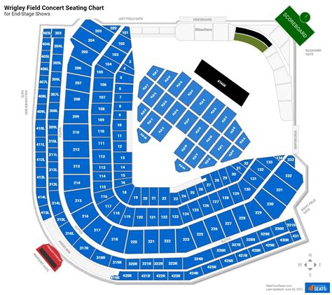 Wrigley Field Seating Charts for Concerts - RateYourSeats.com