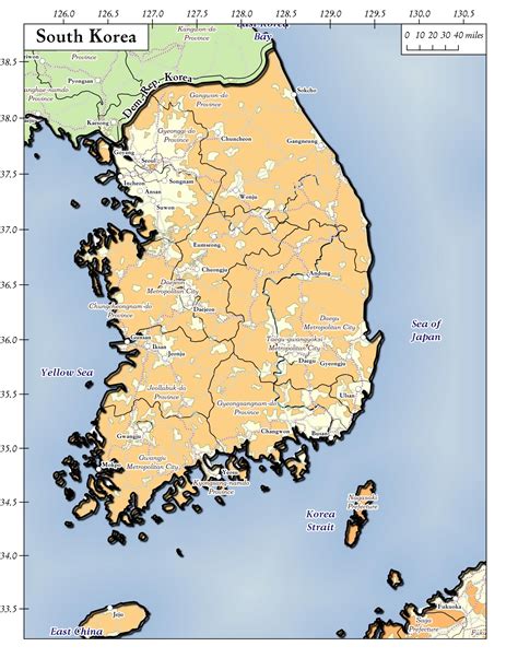 South Korea Tourist Map