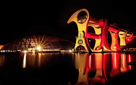 "Falkirk Wheel at Night, Scotland" by KarenMcDonald | Redbubble